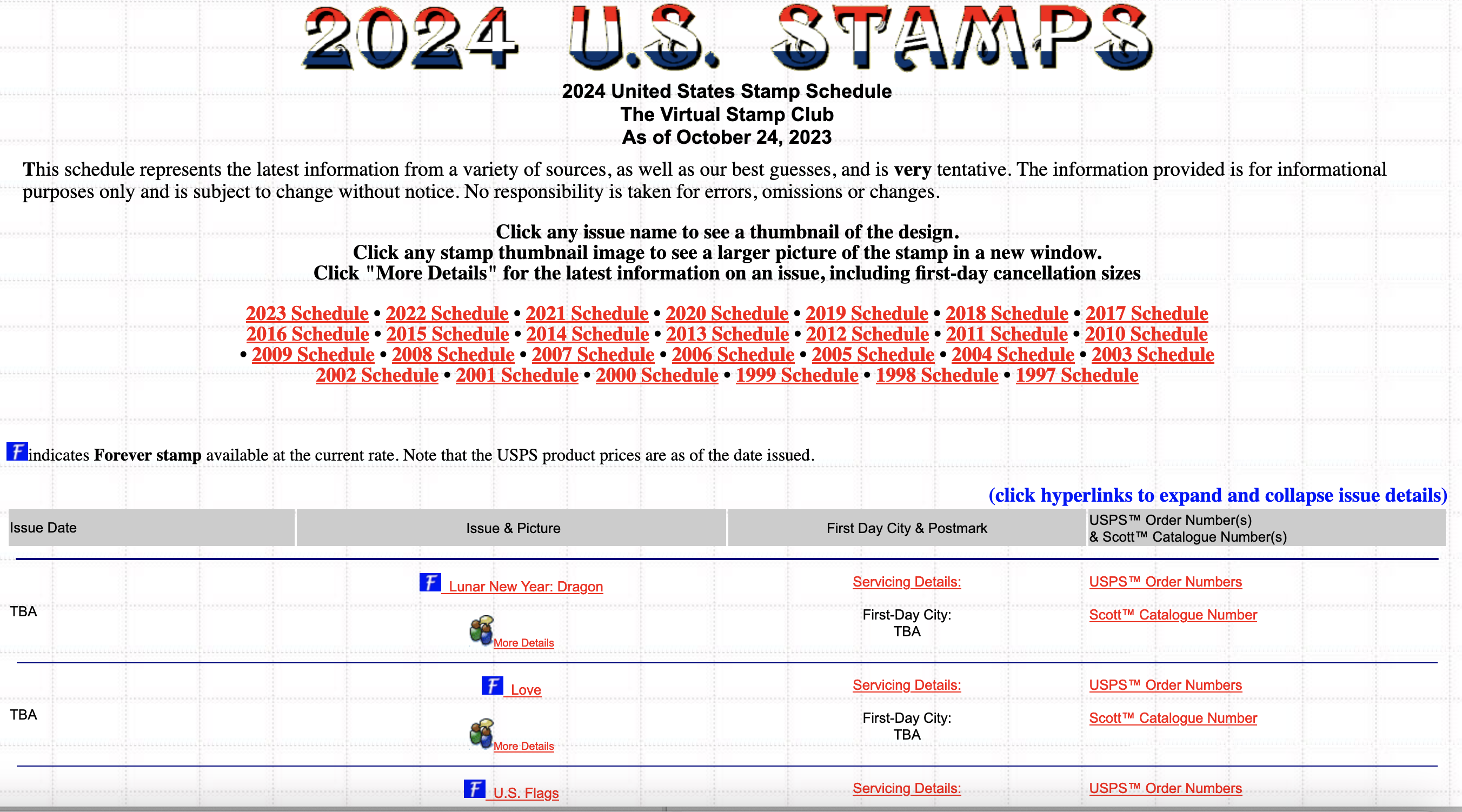 USPS Debuts 2024 Stamp Program stamps 57320.7