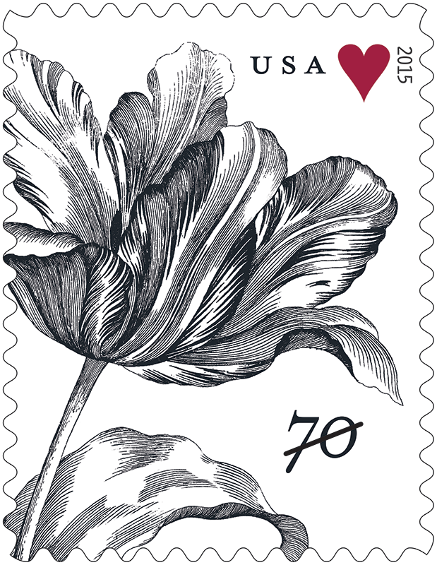 USPS Hearts Blossom Love Forever Stamps - Wedding, Celebration, Graduation  (1 Sheet of 20 Stamps) 2019