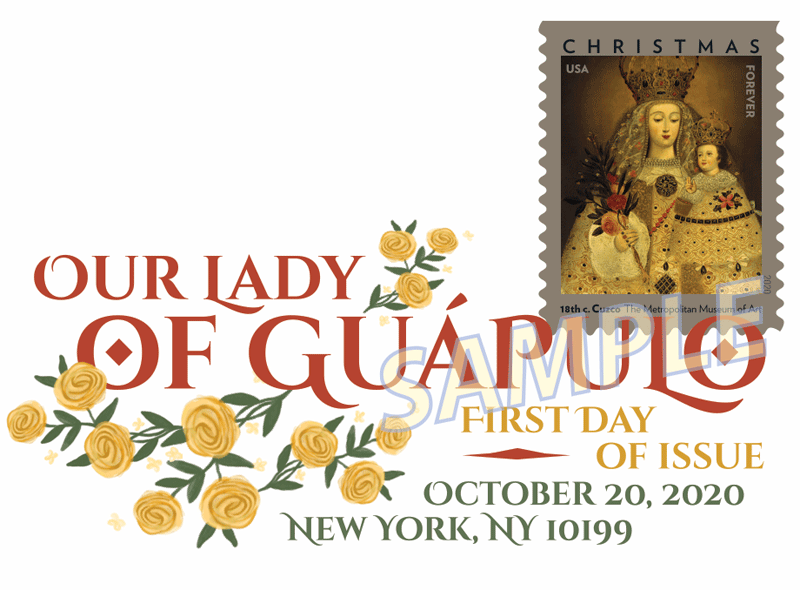Our Lady of Guapulo Forever Postage Stamps Book of 20 Postal First Class US  Christmas Wedding Celebration Anniversary Easter Party (20 Stamps)
