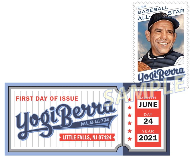 Baseball great Yogi Berra on U.S. forever stamp June 24