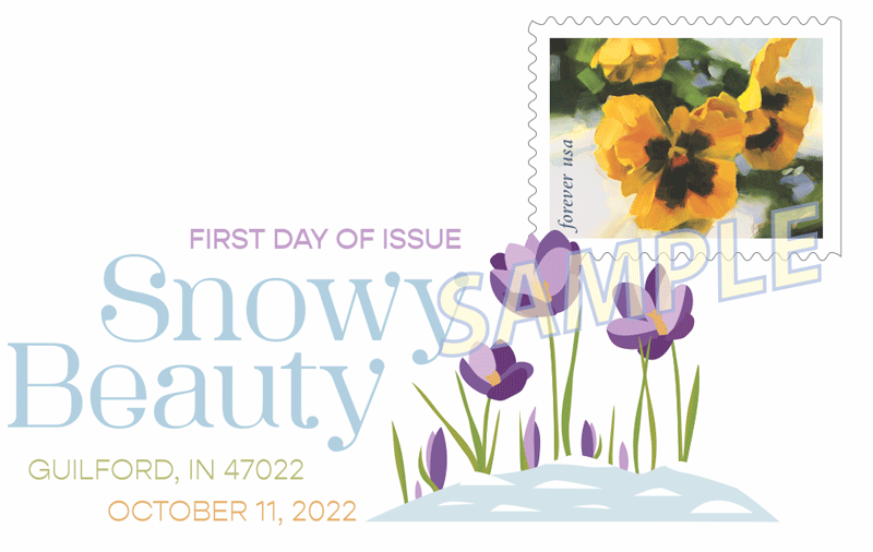 Snowy Beauty USPS Forever Postage Stamp 1 Book of 20 US First Class Postal  Holiday Snow Flower Winter Wedding Celebration Christmas Tradition (20