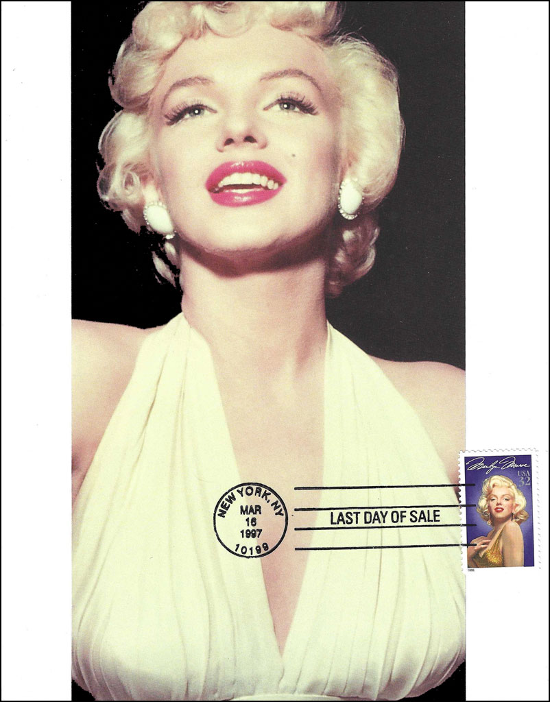 Marilyn Monroe calendar last-day postmarked